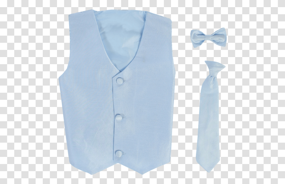 Light Blue Poly Silk Boys Vest Amp Tie Set Formal Wear, Apparel, Shirt, Accessories Transparent Png