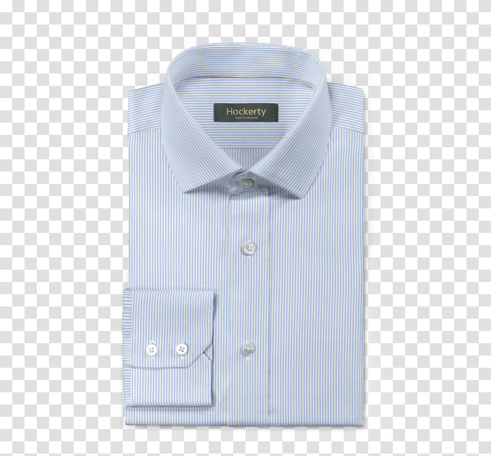Light Blue Striped Pinpoint Cotton Wide Collar Shirt Formal Wear, Apparel, Dress Shirt Transparent Png