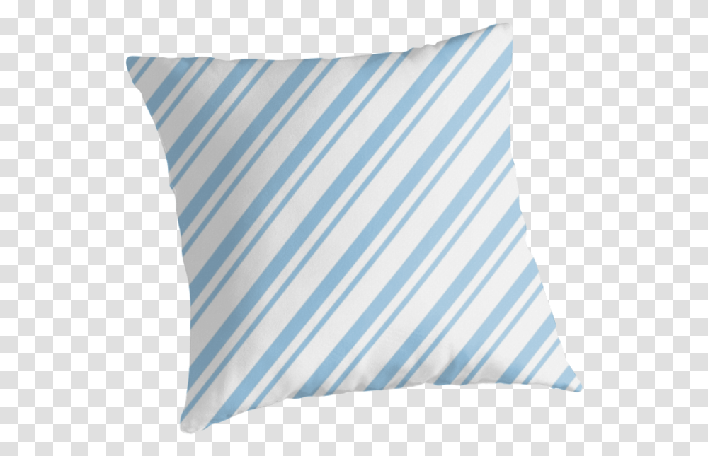 Light Blue Thin Diagonal Stripes Linens, Pillow, Cushion, Person, Human Transparent Png