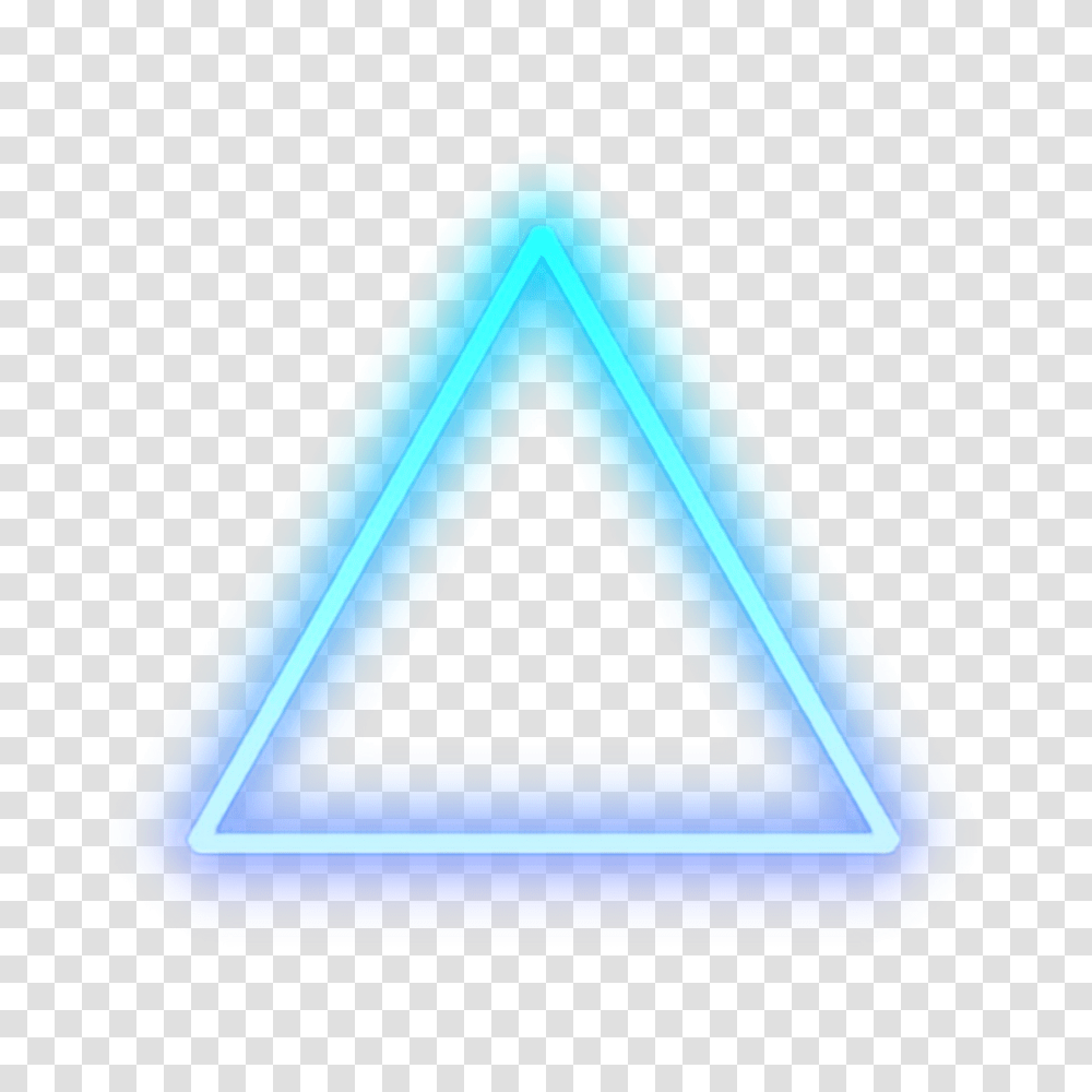 Light Blue Triangle Clipart Neon Triangle Transparent Png