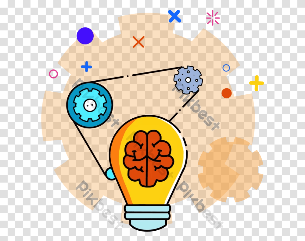 Light Bulb Brain Thinking Picture Light Bulb, Graphics, Art, Transportation, Vehicle Transparent Png