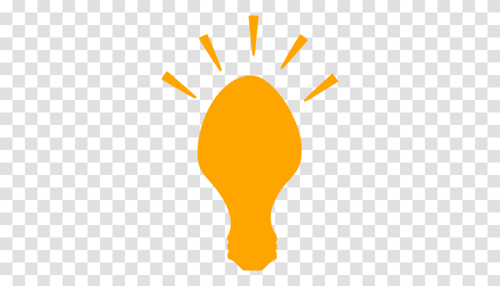 Light Bulb Clipart Orange, Lightbulb, Flare Transparent Png