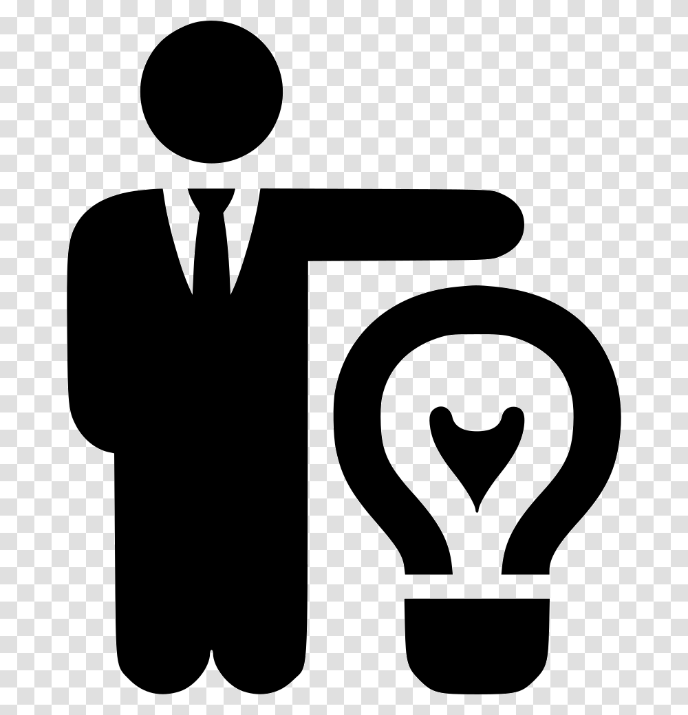 Light Bulb Founder Icon, Number, Stencil Transparent Png