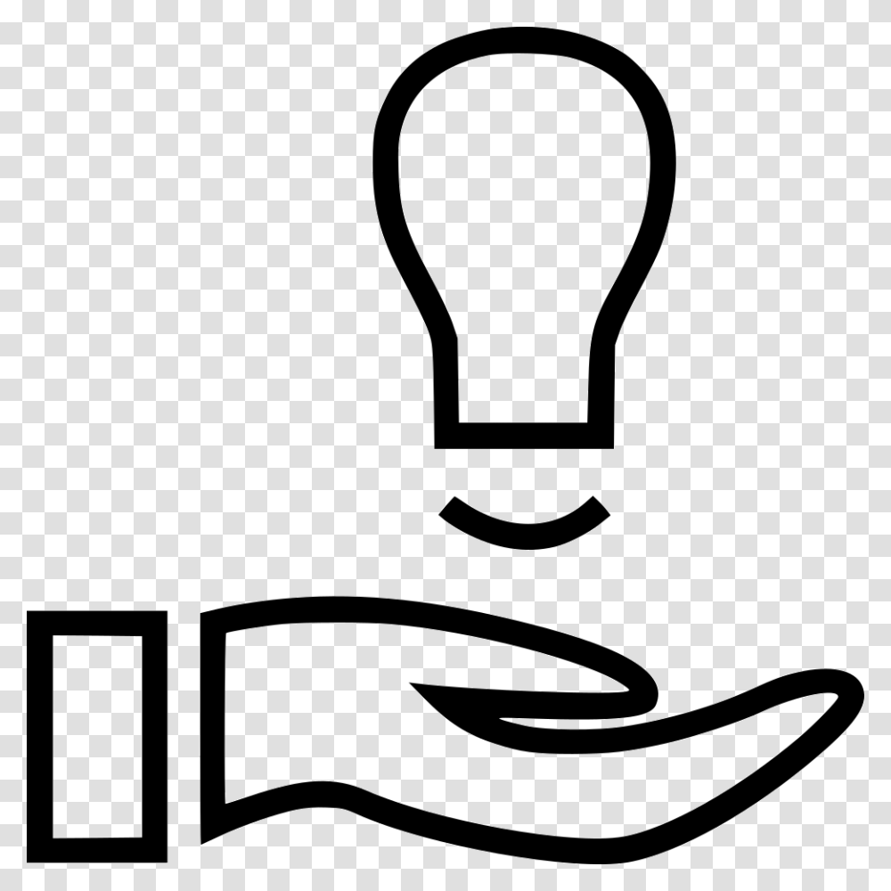 Light Bulb Hand Brilliant Idea Plan Hand With Dollar Sign Icon, Lightbulb, Stencil Transparent Png