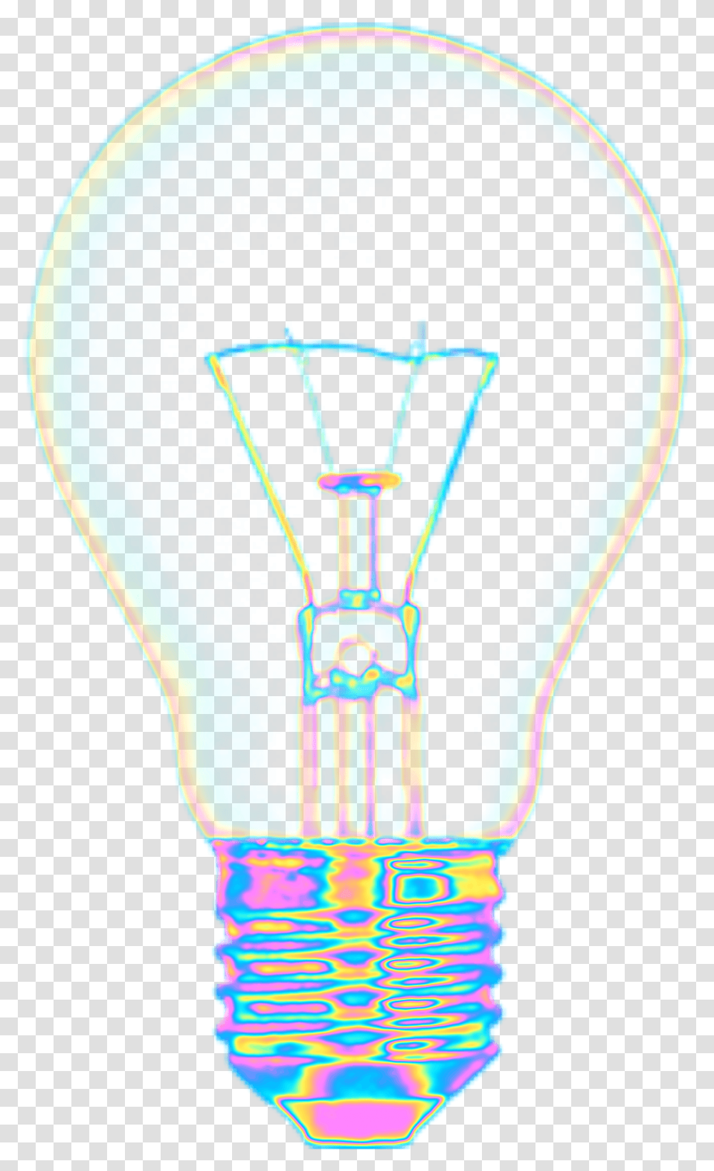Light Bulb Holographicdinaaaaaahfreetoedit Light Bulb Transparent Png
