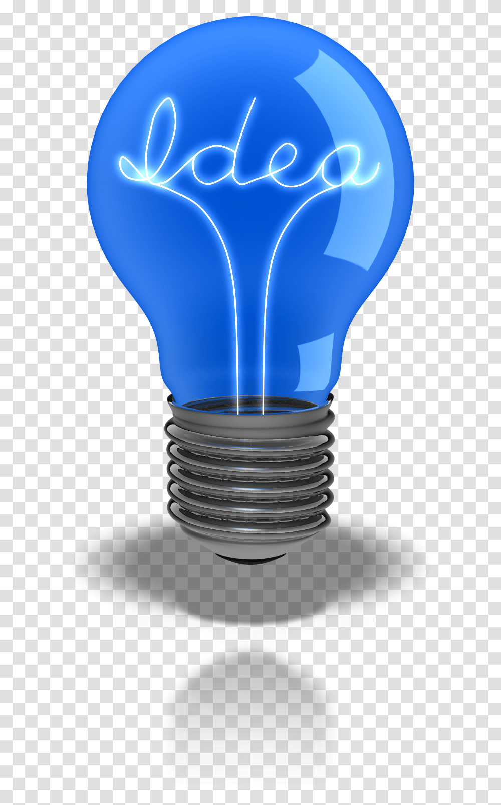 Light Bulb Idea Blue Light Bulb, Lightbulb, LED Transparent Png