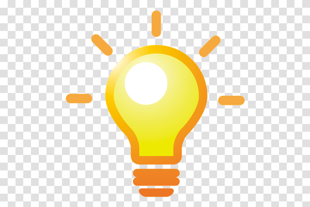 Light Bulb Idea Lamp, Lightbulb Transparent Png