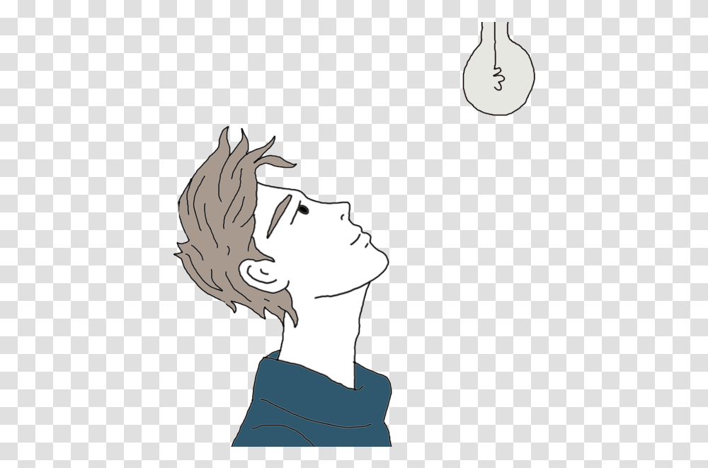 Light Bulb Illustration, Person, Hair, Face Transparent Png