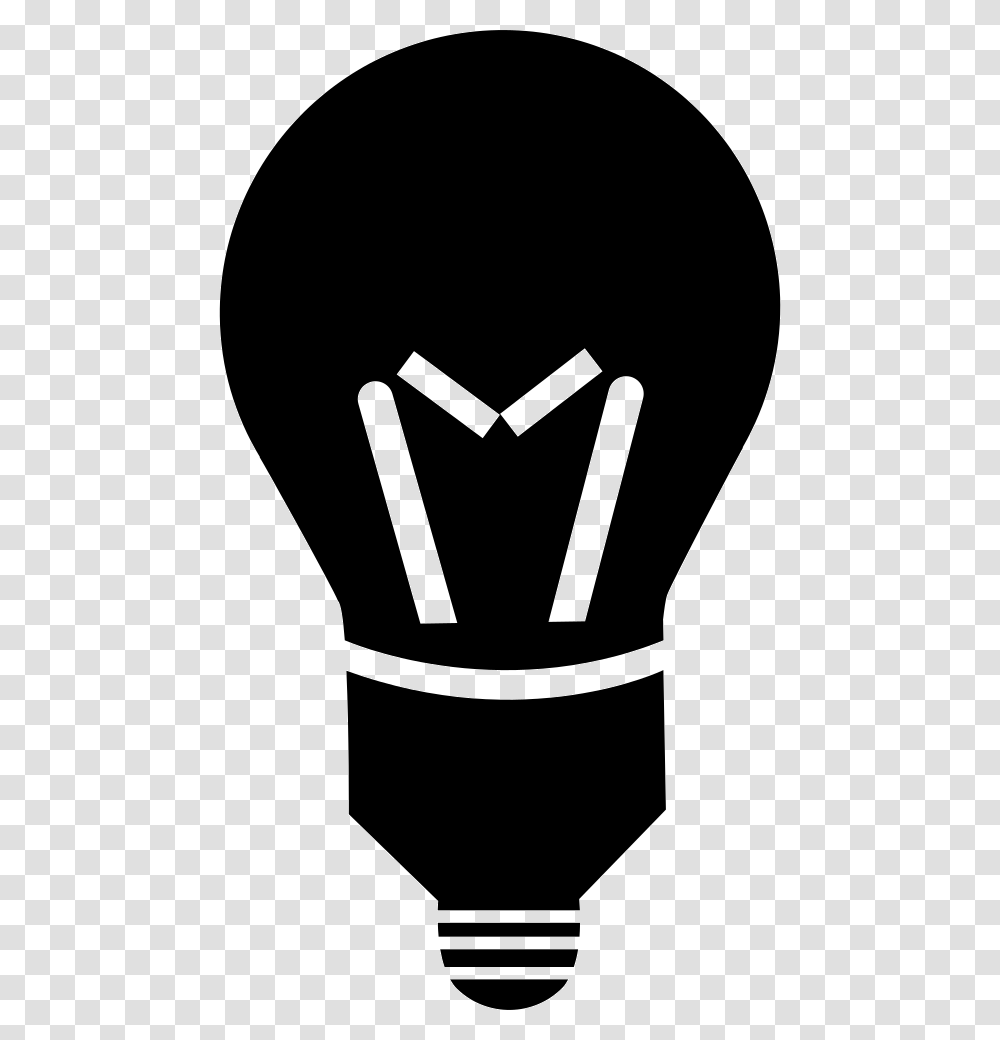 Light Bulb, Lightbulb, Hand, Stencil Transparent Png