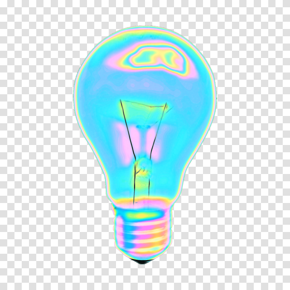Light Bulb Lightbulb Holographic Holo Color Colorful Lightbulb Background, Balloon Transparent Png