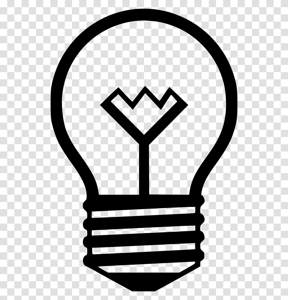 Light Bulb Lightbulb Icon Free Download, Hand, Stencil Transparent Png