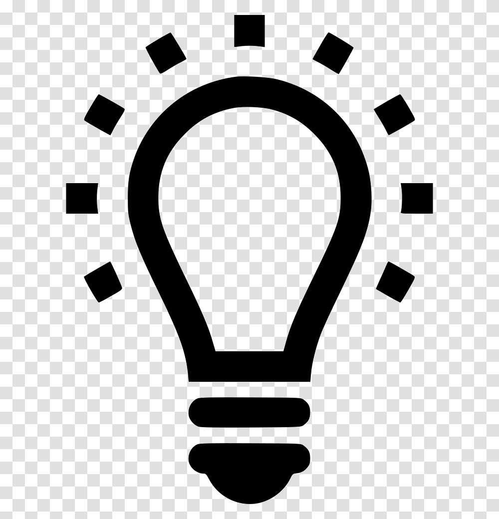 Light Bulb Lightbulb Icon, Stencil Transparent Png