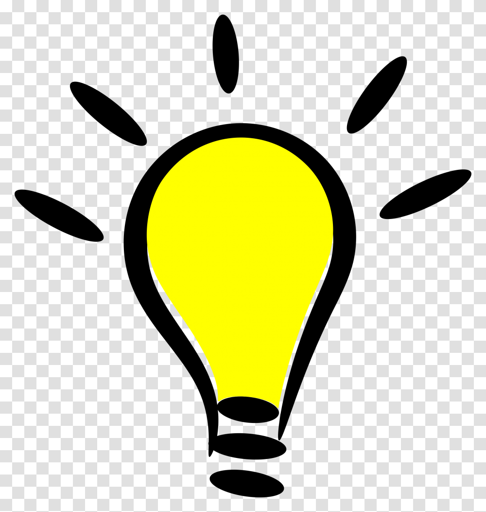Light Bulb Lit, Lightbulb, Balloon Transparent Png