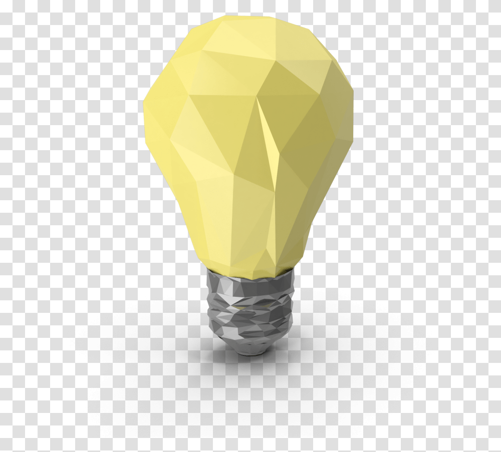 Light Bulb Model Low Poly, Lightbulb Transparent Png