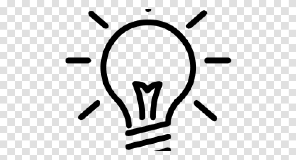 Light Bulb Outline Lightbulb Clipart Black And White Free, Gray, World Of Warcraft Transparent Png