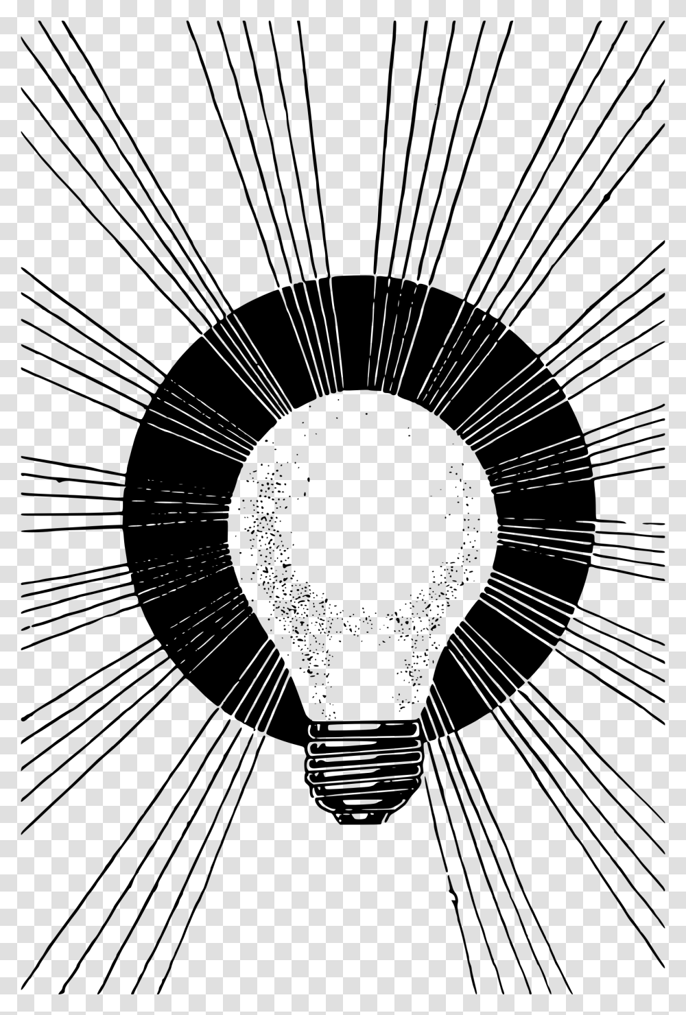 Light Bulb Rays Clip Arts Ray Of Light Clipart Black And White, Gray, World Of Warcraft, Halo Transparent Png