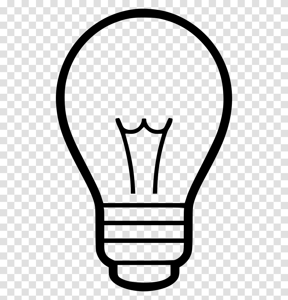 Light Bulb Svg Free, Lightbulb, Stencil Transparent Png