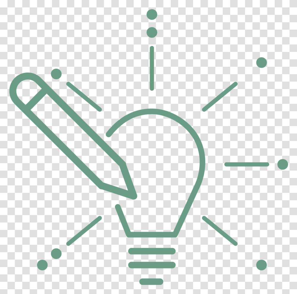 Light Bulb With Pencil Icon In Green Denoting Storytelling Vector Graphics, Lightbulb, Dynamite, Bomb, Weapon Transparent Png