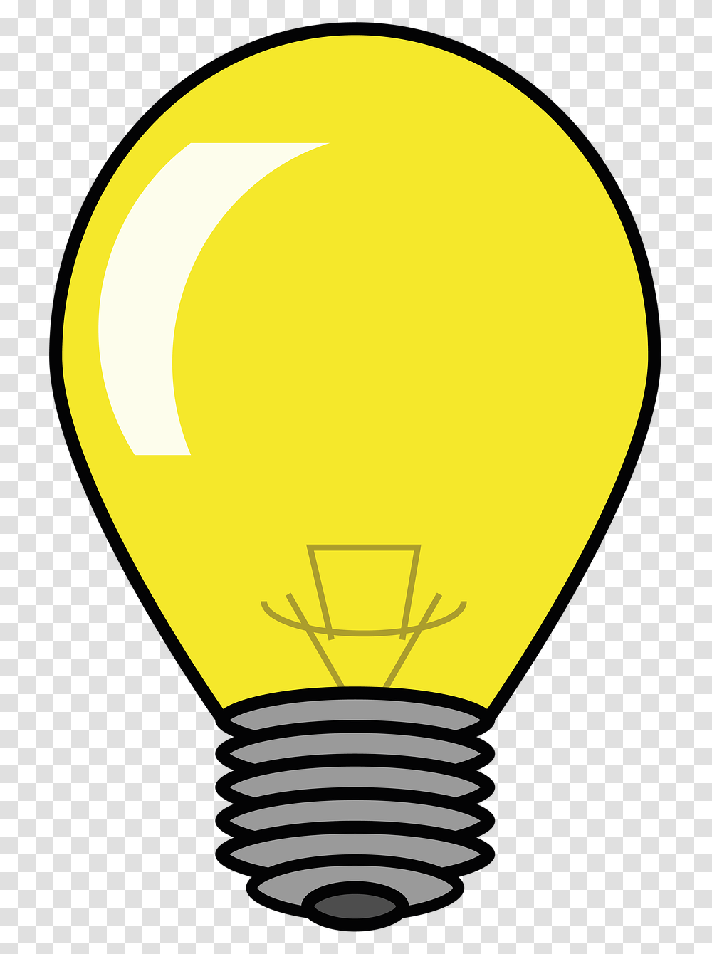 Light Bulb Yellow Free Image On Pixabay Clip Art, Lightbulb, Tennis Ball Transparent Png