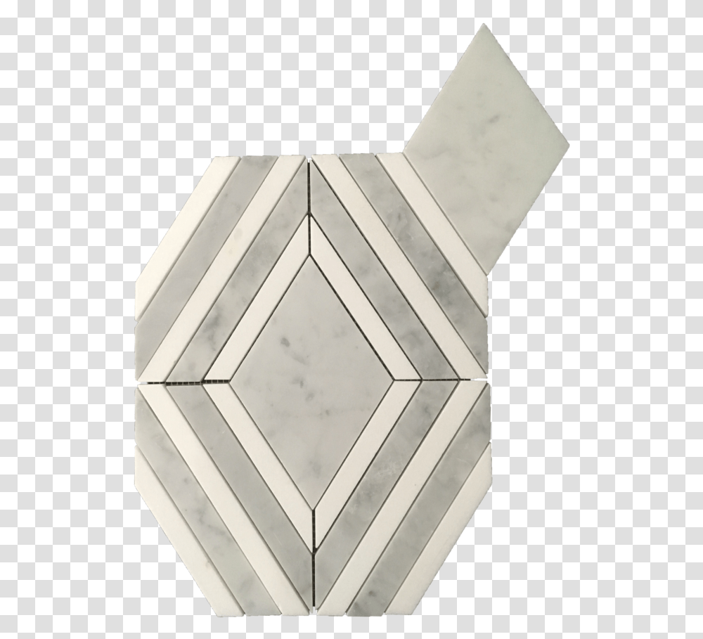 Light Carrara Jewel With White Thassos And Dark Carrara Tile, Pattern, Rug, Paper Transparent Png