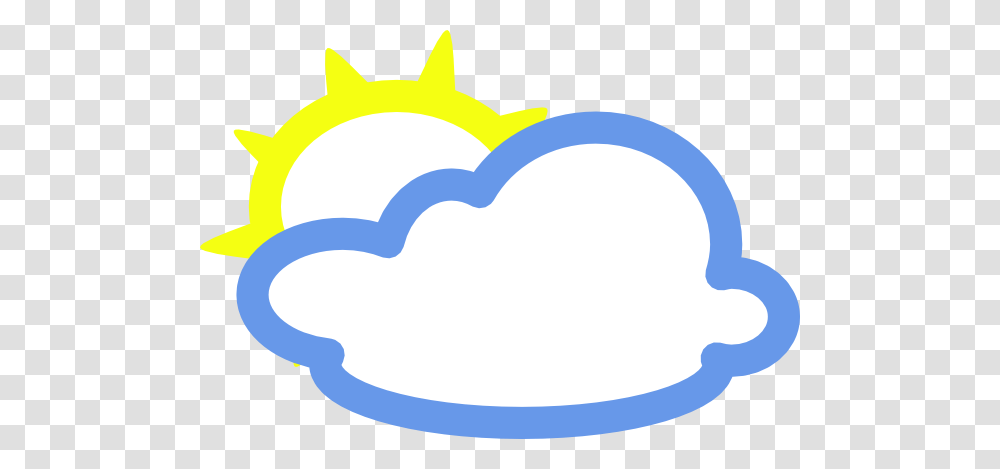 Light Clouds And Sun Weather Symbol Clip Art Free Vector, Outdoors, Nature, Foam Transparent Png