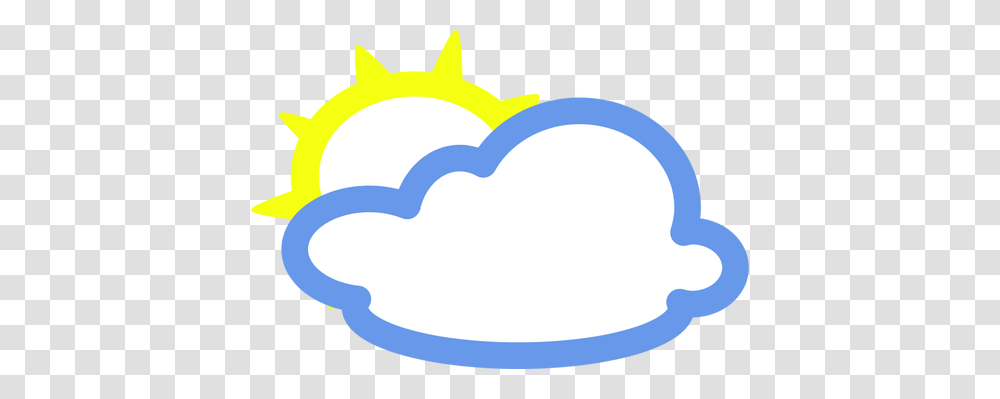 Light Clouds With Some Sun Weather Symbol Vector Image Public, Nature, Outdoors Transparent Png