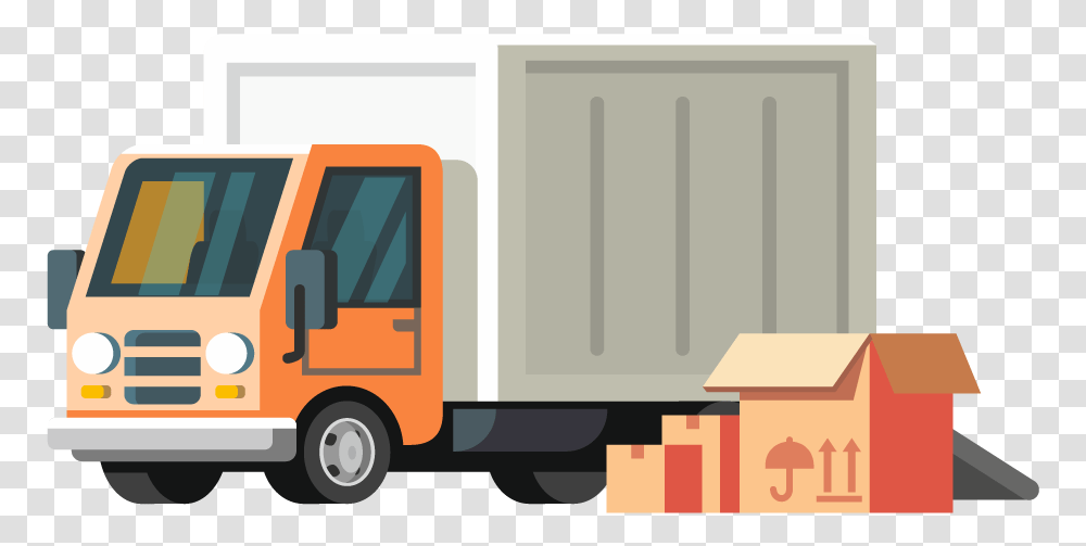 Light Commercial Vehicle, Moving Van, Transportation, Carton, Box Transparent Png