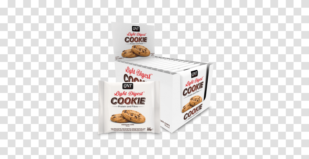 Light Digest Protein Cookie With Qnt Light Digest Cookie, Food, Dessert, Snack, Cocoa Transparent Png