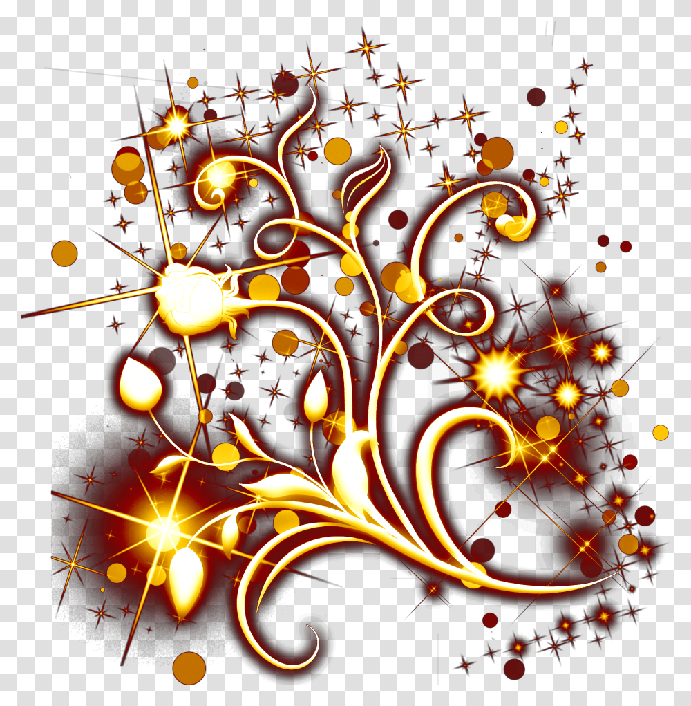 Light Effects Gold Flowers Light Effects Starlight Illustration, Fire, Diwali, Flame, Flare Transparent Png