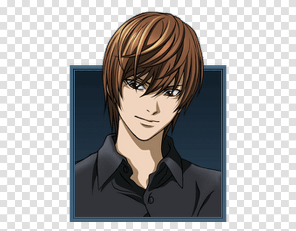 Light From Death Note Download Brown Hair Brown Eyes Anime Boy, Comics, Book, Manga, Person Transparent Png