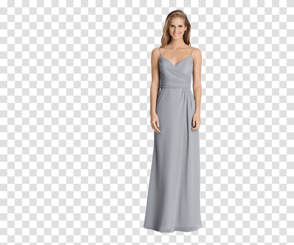 Light Gray Spaghetti Strap Bridesmaid Dress, Clothing, Apparel, Evening Dress, Robe Transparent Png