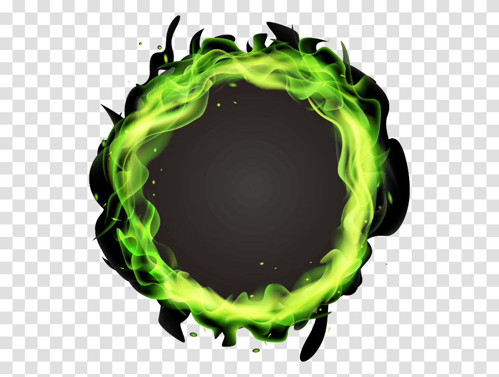 Light Green Flame Ring Light Effect, Photography, Plant Transparent Png