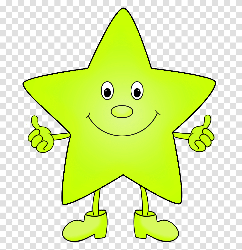 Light Green Funny Clip Art Of Star Cartoon Bright Shining Star, Star Symbol, Toy Transparent Png