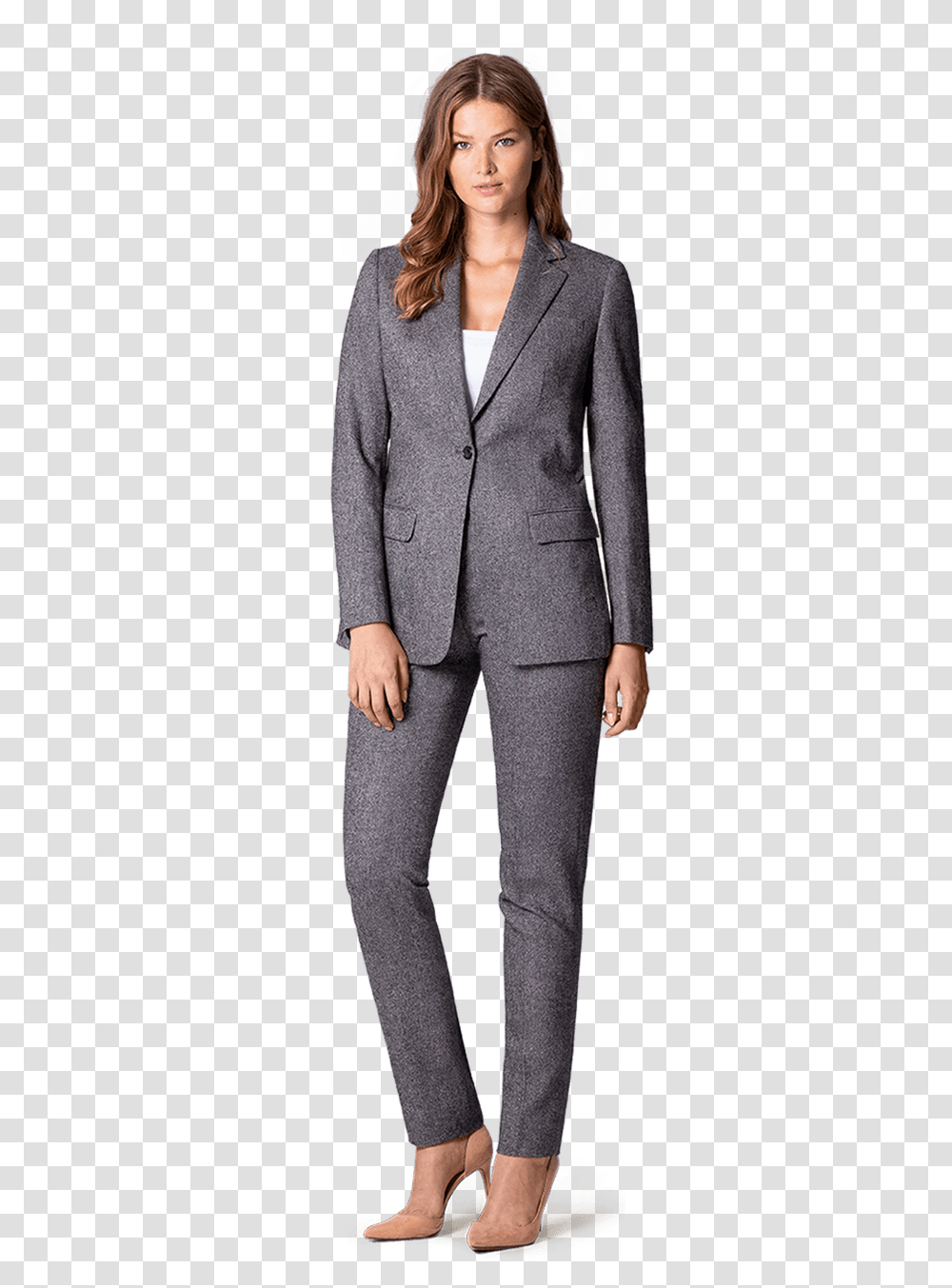 Light Grey Rustic Tweed Woman Suitquotdata Widthquot150 Women Suits Plus Size, Overcoat, Apparel, Person Transparent Png