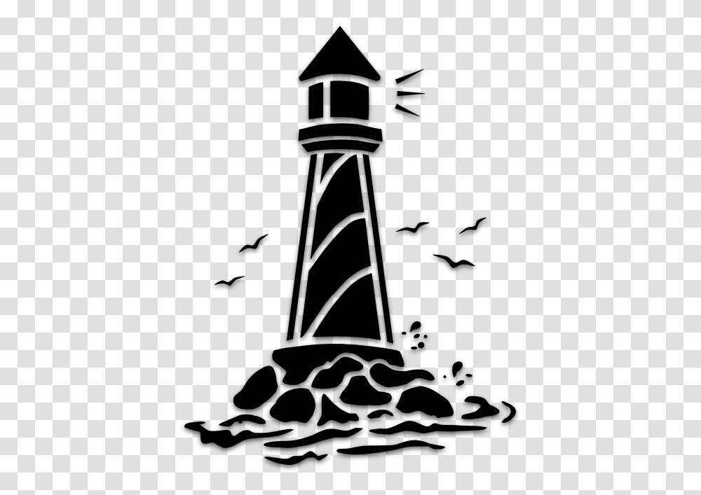 Light House Art Amp Islamic Graphics Lighthouse Stencil, Gray, World Of Warcraft Transparent Png