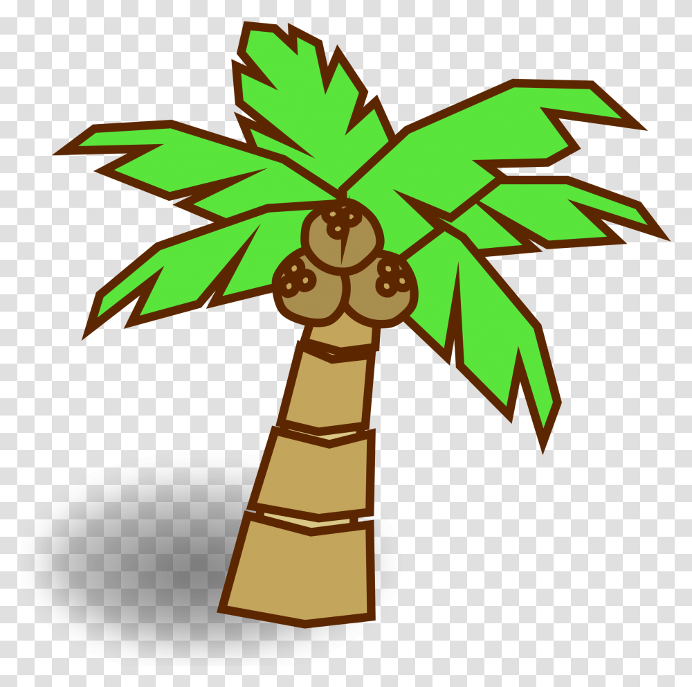 Light Jungle Clip Arts Coconut Tree Drawing, Leaf, Plant, Cross Transparent Png
