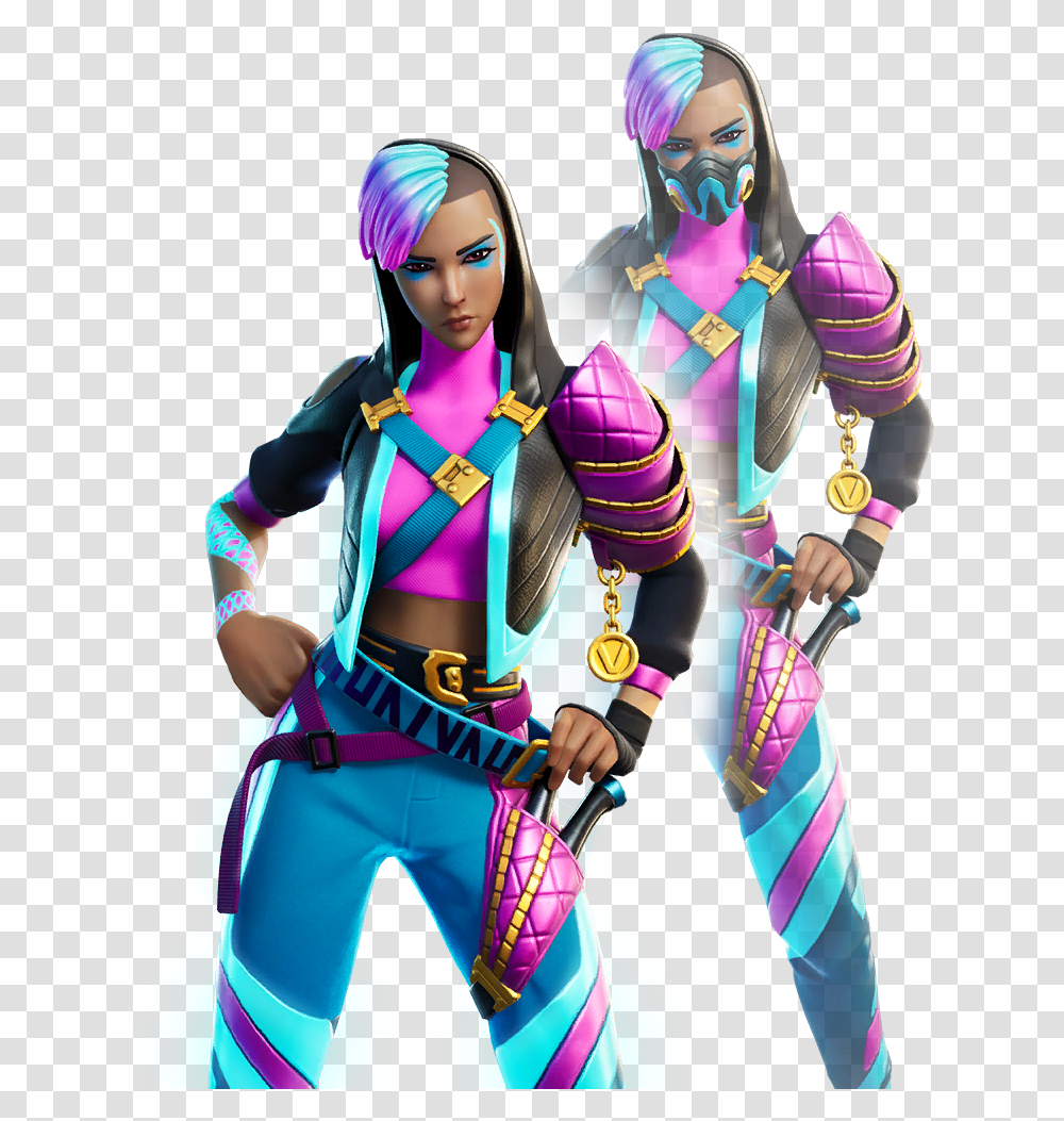 Light Knives Envision Fortnite Skin, Costume, Person, Human, Toy Transparent Png