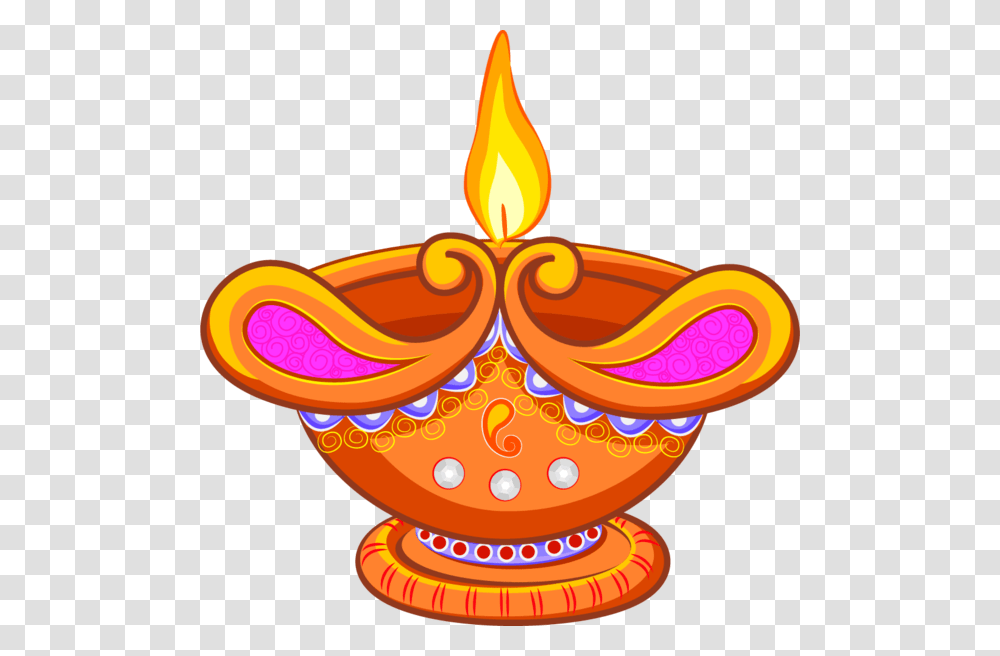 Light Lamp Diwali Food Orange For Diwali Cartoon Image Of Diya, Flame, Fire Transparent Png