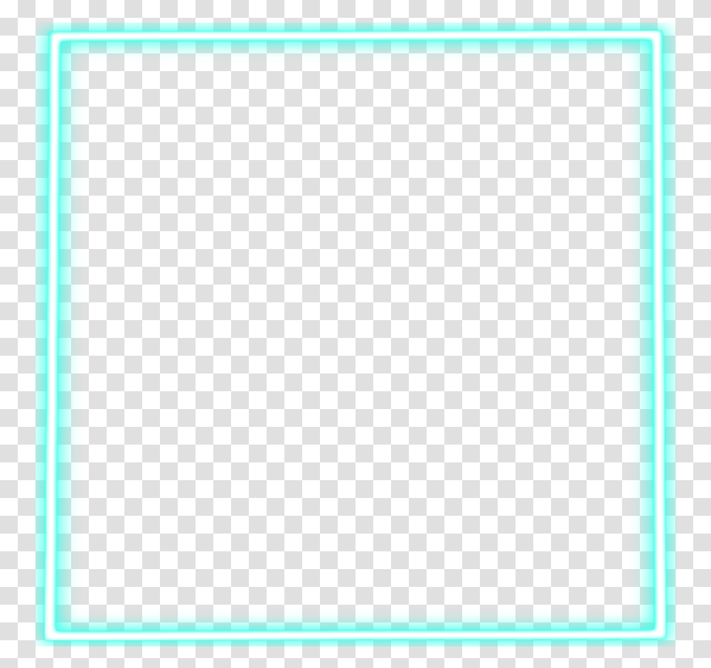 Light Neon Square Frame Paper Product, Blackboard, Monitor, Screen, Electronics Transparent Png