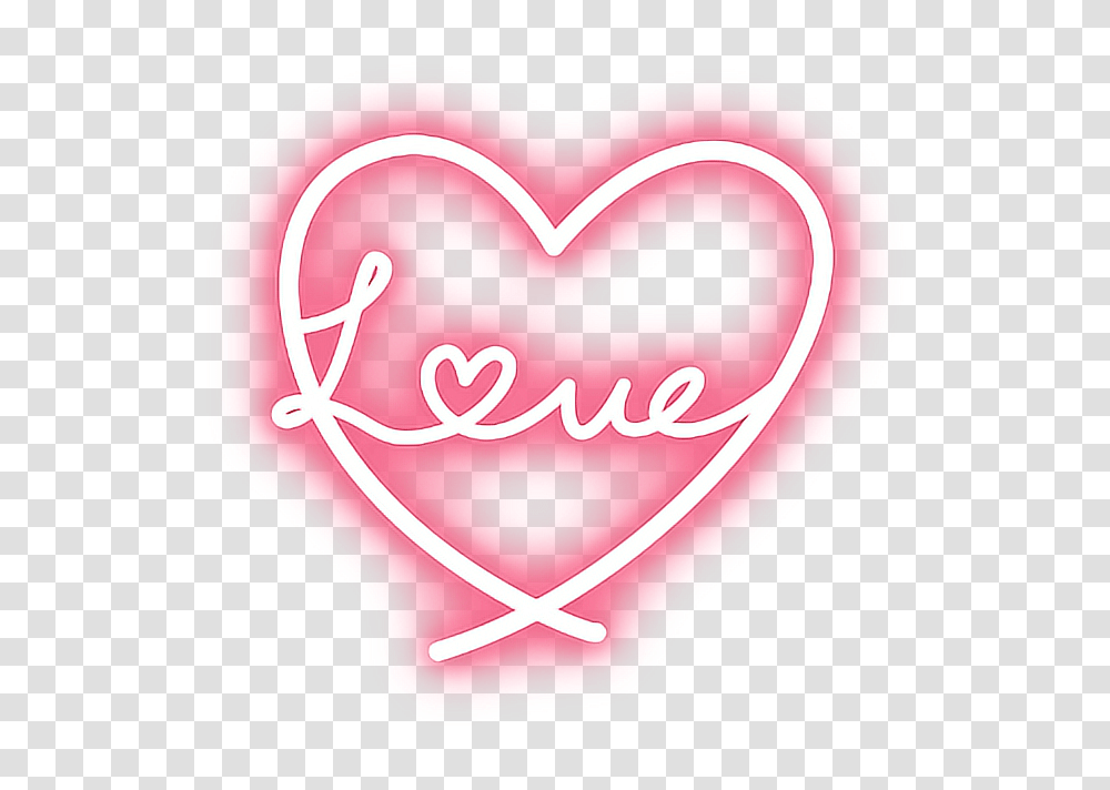 Light Pink Heart Heart Ligthpainting Light Starlight Love Neon Heart, Sweets, Food, Confectionery Transparent Png