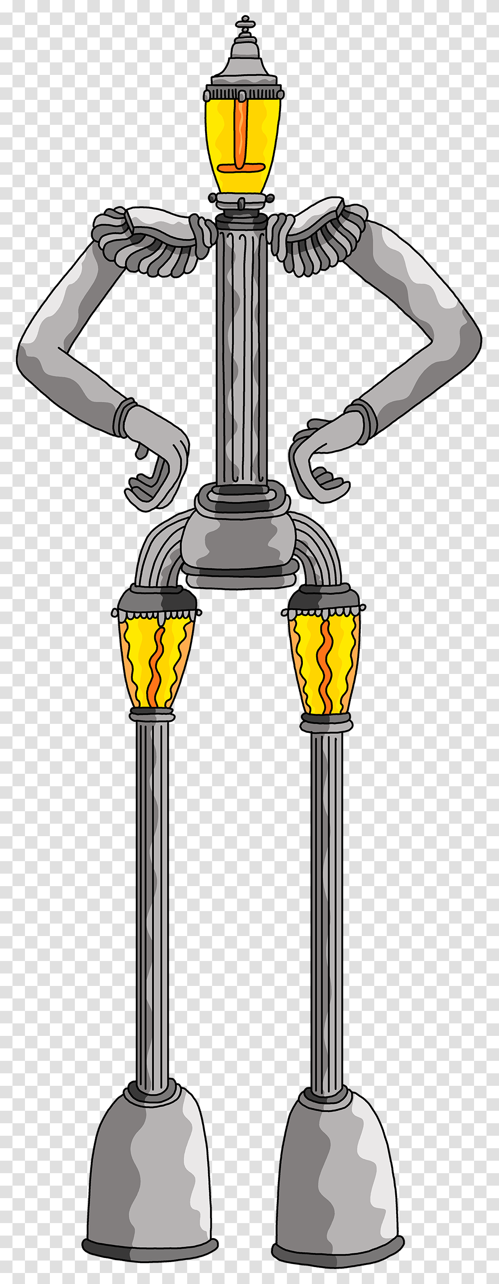Light Pole Man, Machine, Lamp, Pump Transparent Png
