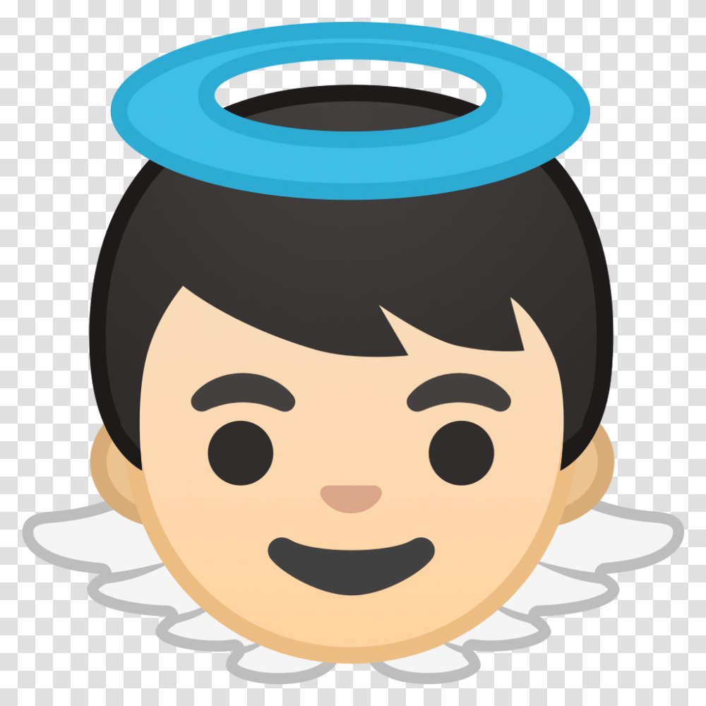 Light Skin Baby Emoji Emoji Angel, Tape, Graphics, Art Transparent Png