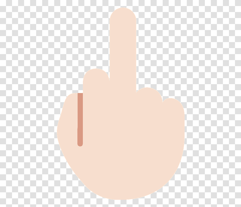 Light Skin Tone Emoji Middle Finger, Text, Face, Shovel, Hand Transparent Png