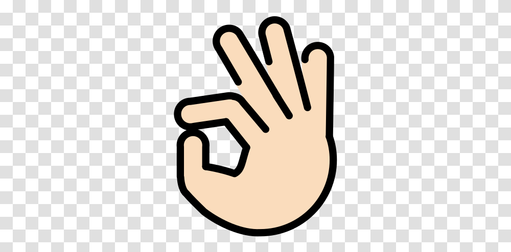 Light Skin Tone Emoji Ok Hand Sign, Text, Finger, Leisure Activities Transparent Png