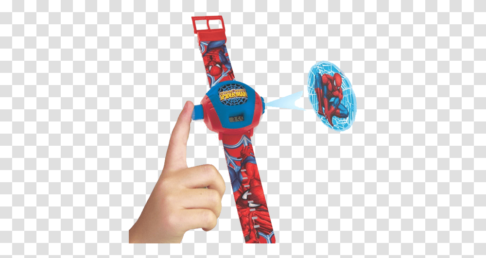 Light Spider Man Watch, Person, Human, Finger, Hand Transparent Png