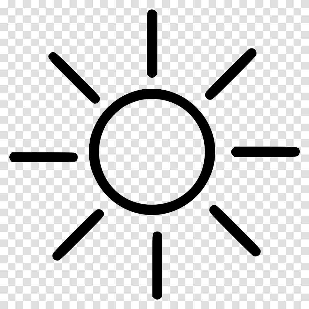 Light Sun Shine Brightness Settings Brightness Icon No Background, Cooktop, Indoors, Stencil Transparent Png