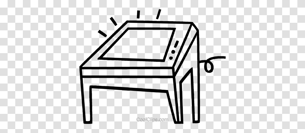 Light Table Royalty Free Vector Clip Art Illustration, Furniture, Gate, Monitor, Screen Transparent Png