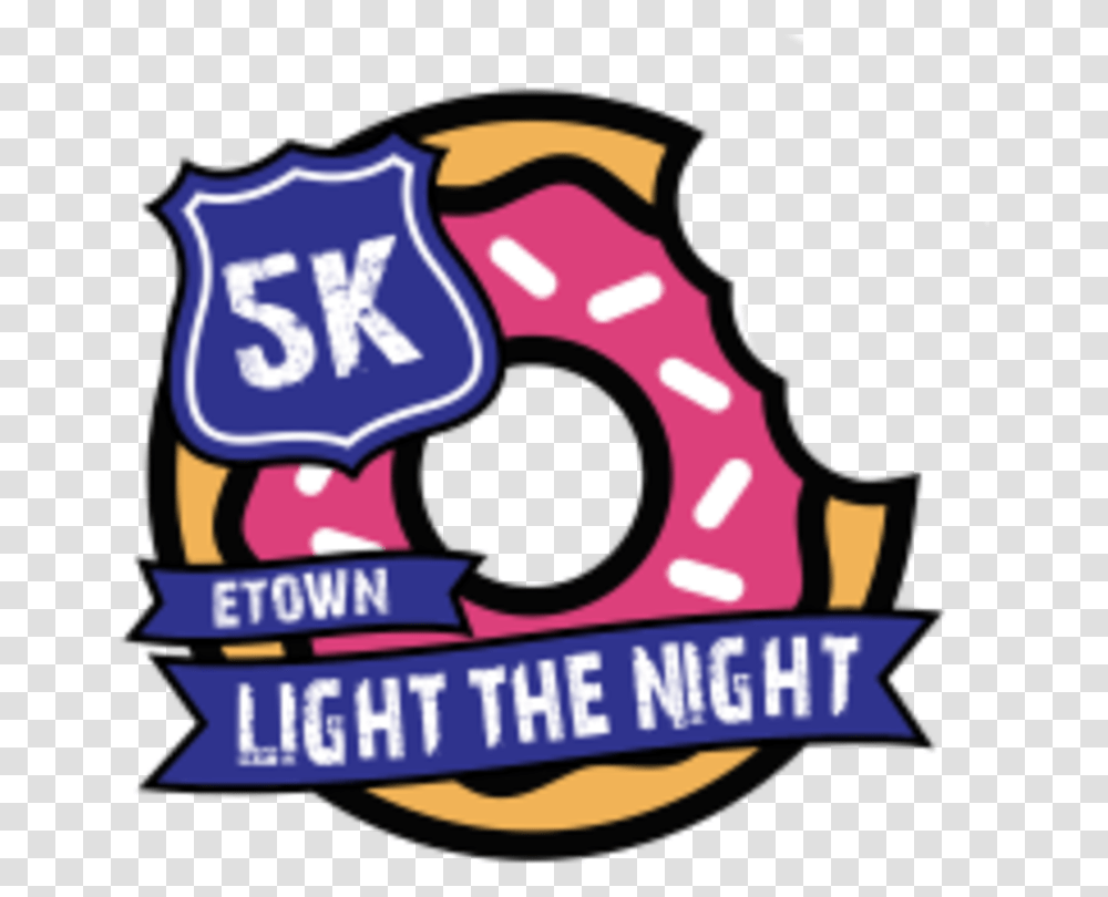 Light The Night 5k, Label, Donut, Pastry Transparent Png