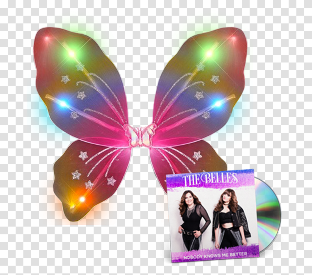 Light Up Butterfly Wings Autographed Ep Bundle Butterfly Wings Rainbow Gif, Person, Human, Balloon, Purple Transparent Png