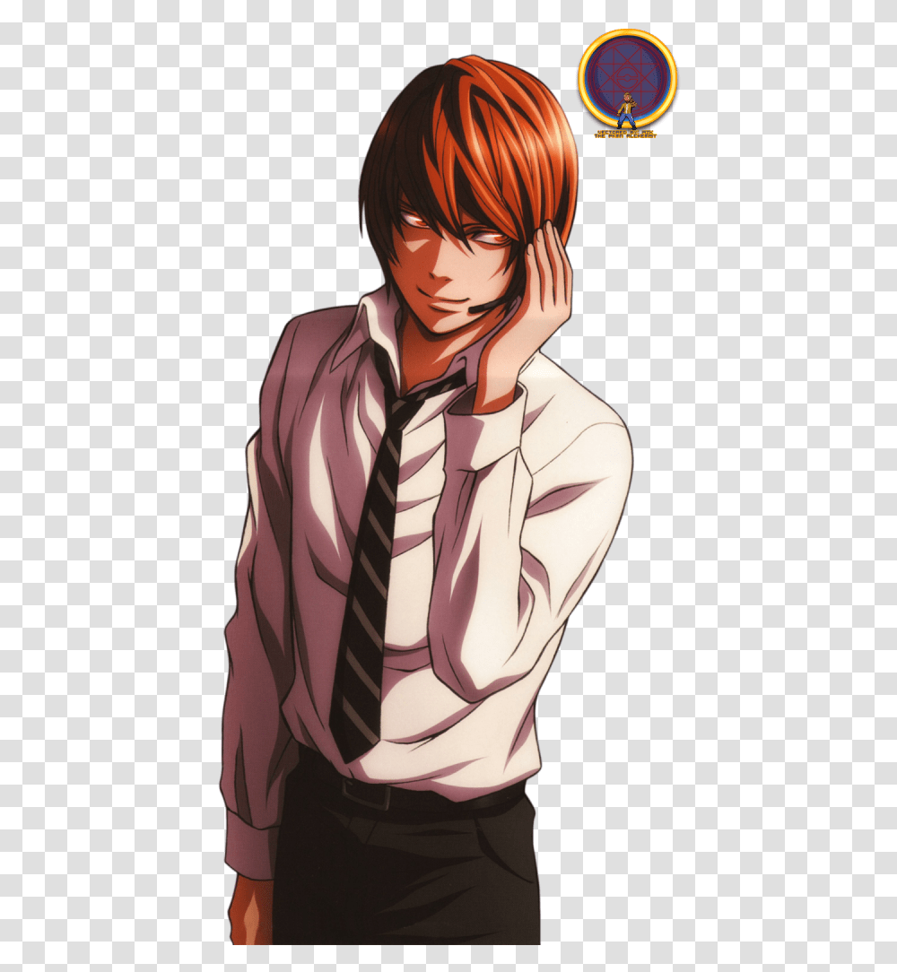 Light Yagami Death Note, Person, Tie, Accessories Transparent Png